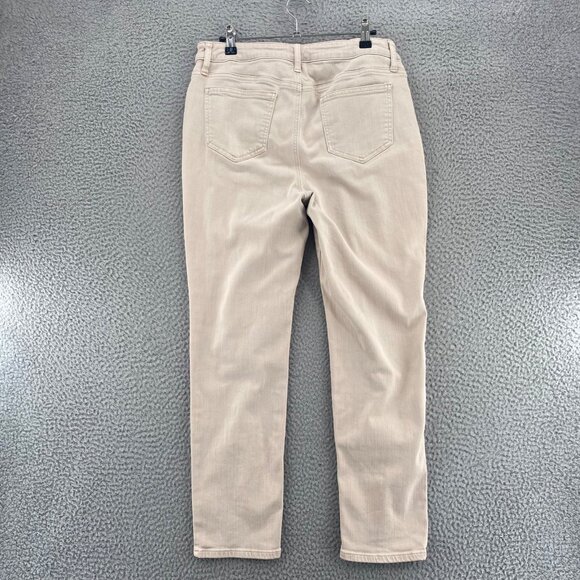 Chicos Jeans Womens 1.5 US 10 Beige So Slimming Girlfriend Slim Ankle Stretch - Picture 3 of 11